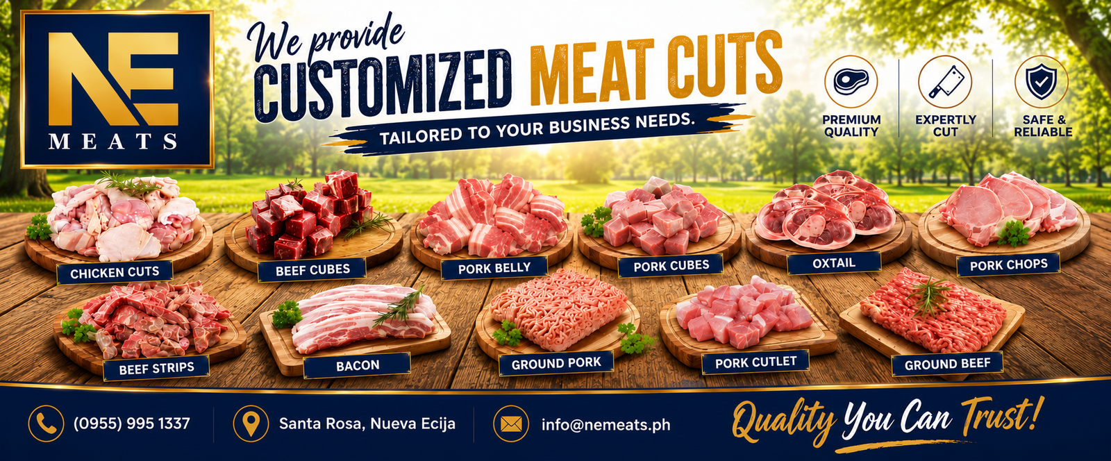 Handing over a Premium Choice Meatshop order at the door